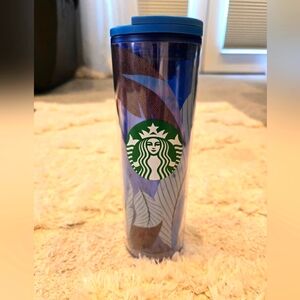 Starbucks Blue Leaves & Siren Grande 26 oz EUC Preppy Cofee Travel Vacation